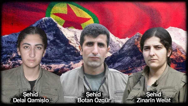 HPG تستذكر ثلاثة مقاتلين استشهدوا في آفاشين جرّاء القصف بالسلاح الكيمياوي