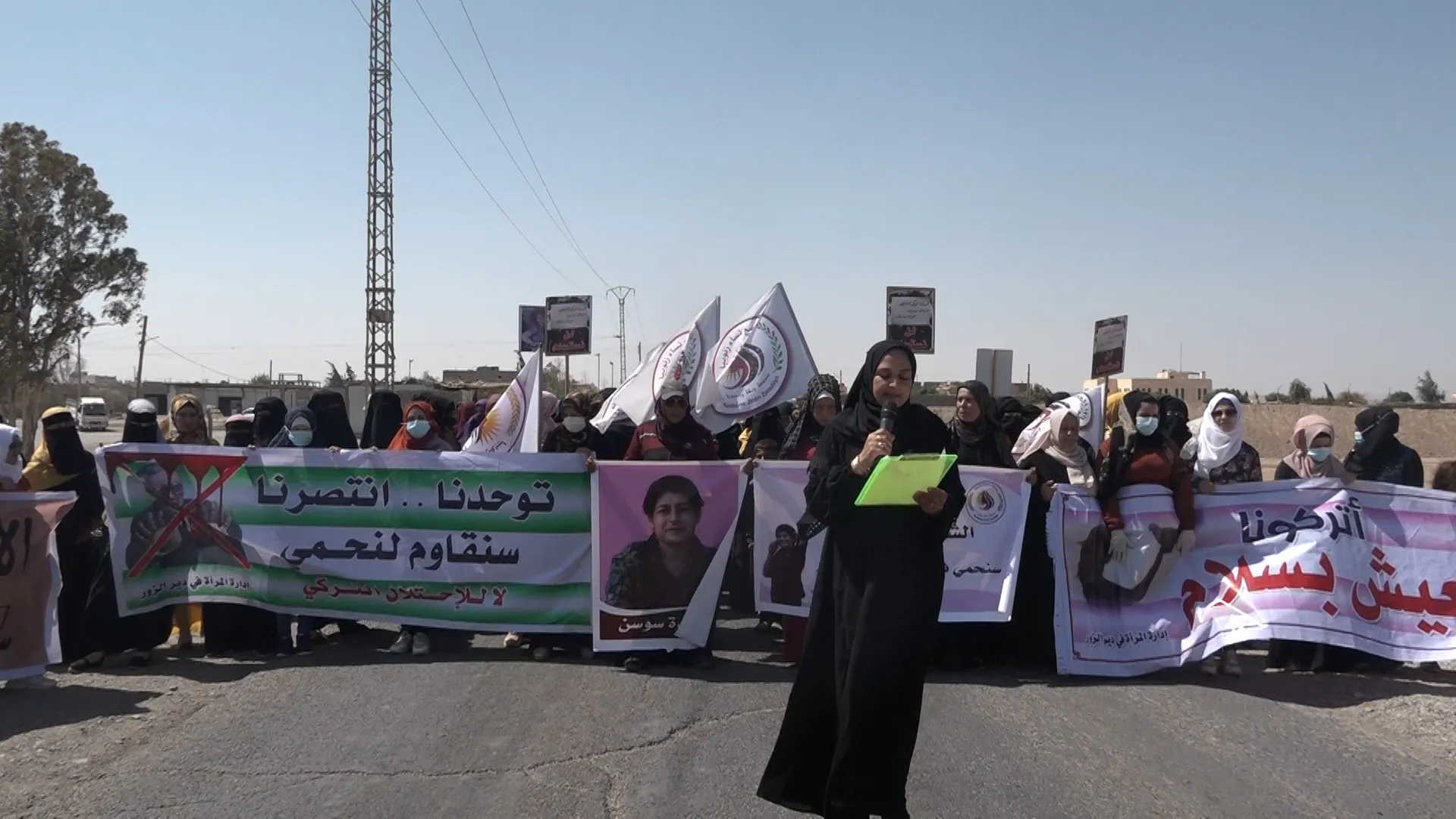 ​​​​​​​تجمع نساء زنوبيا يدين هجمات الاحتلال التركي واستهداف الشهيدة سوسن بيرهات