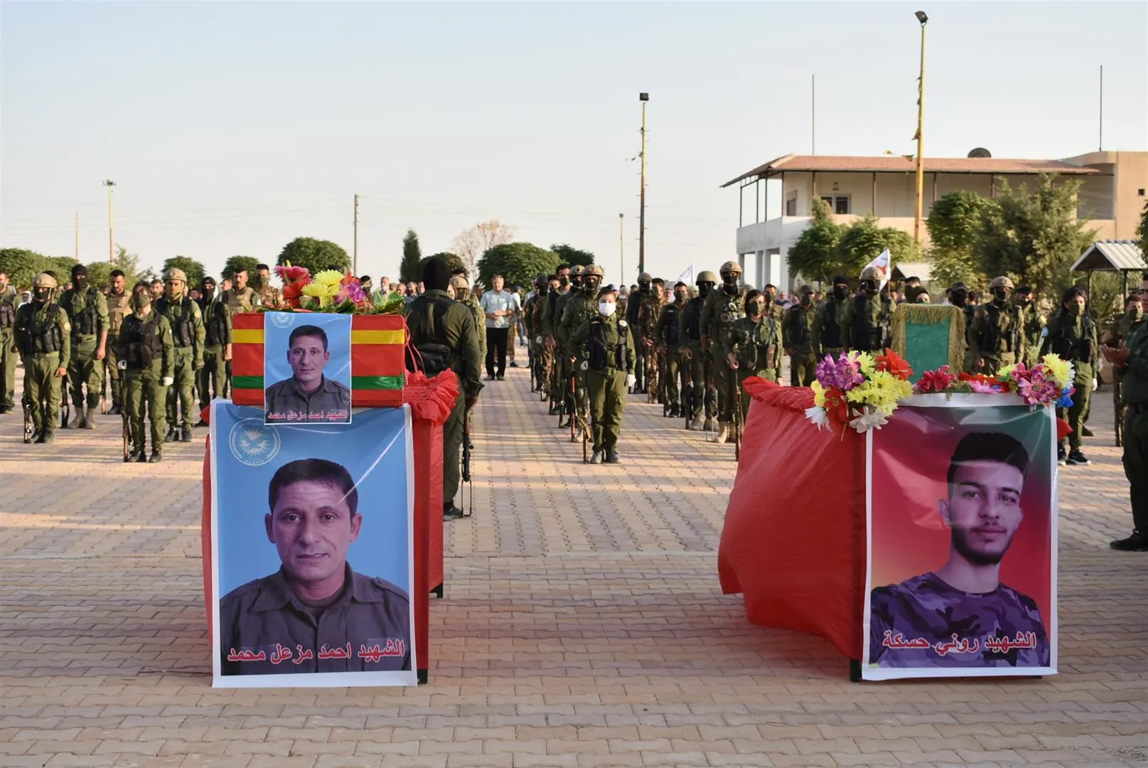 ​​​​​​​تشييع جثمان الشهيد أحمد مزعل والإعلان عن سجل الشهيد روني في الحسكة