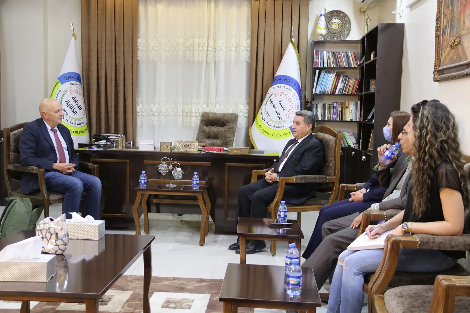 ​​​​​​​وفد بلجيكي يجري لقاء مع دائرة العلاقات الخارجية في الإدارة الذاتية