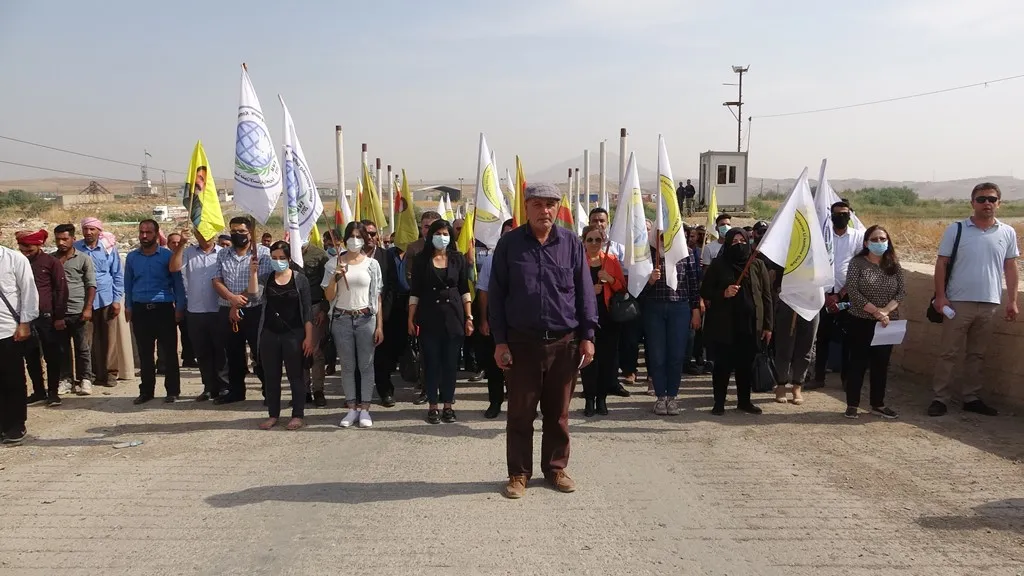 ​​​​​​​من أمام خيمة الاعتصام.. منظمات حقوقية تدين جرائم الديمقراطي الكردستاني بحق الكريلا 