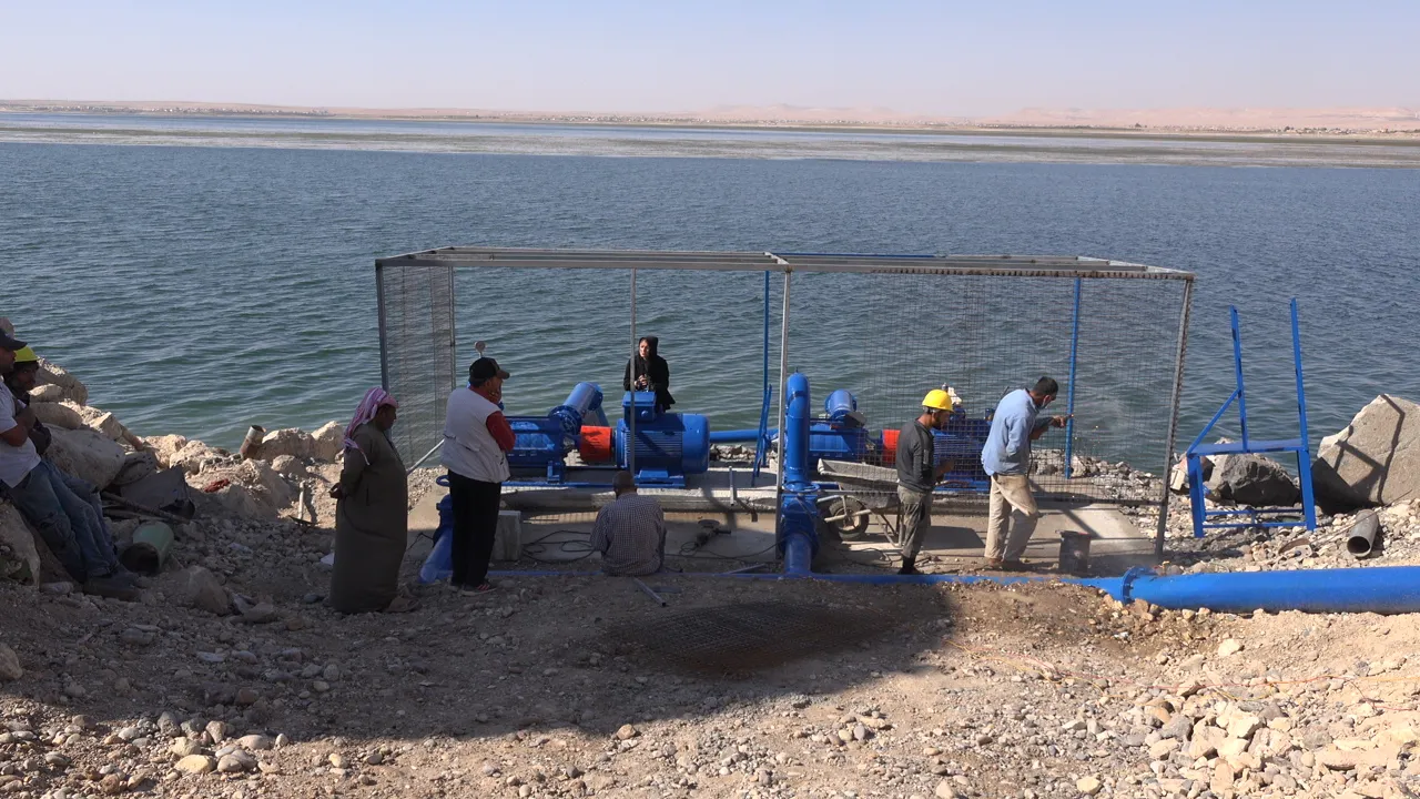 إعادة تفعيل مضخة مياه شمس الدين الرئيسة في بلدة الجرنية بمنطقة الطبقة