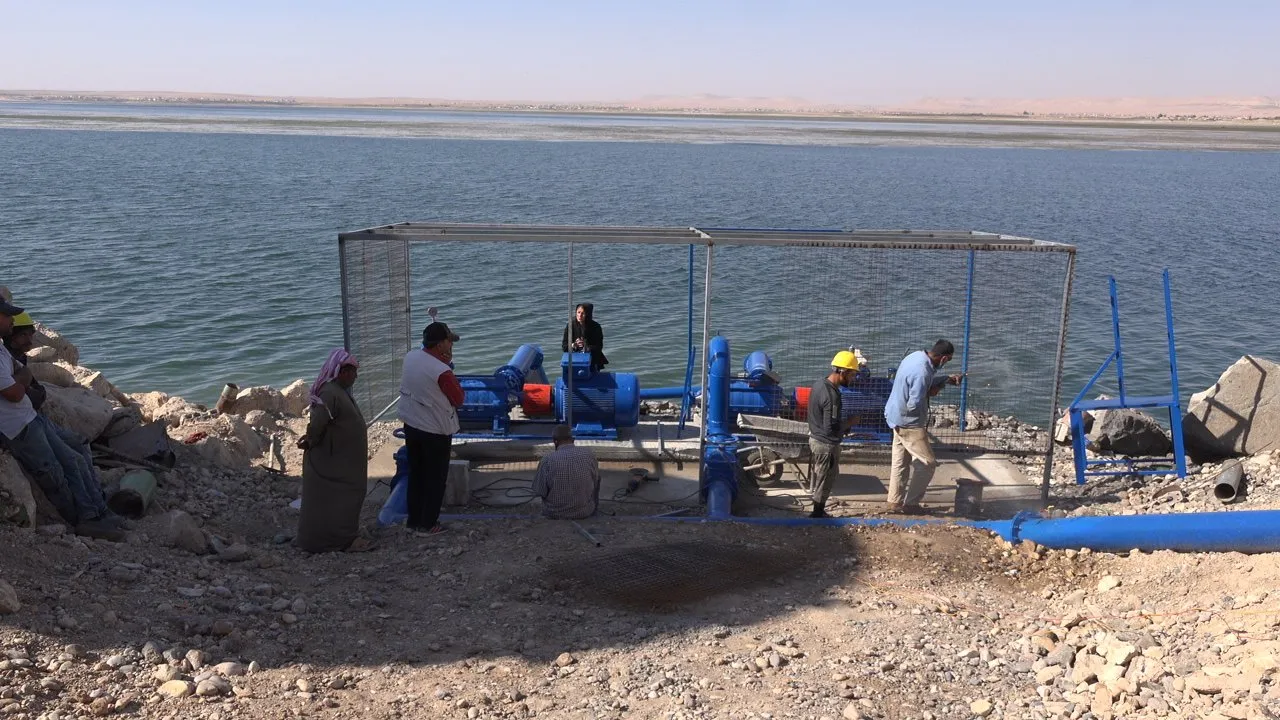 إعادة تفعيل مضخة مياه شمس الدين الرئيسة في بلدة الجرنية بمنطقة الطبقة