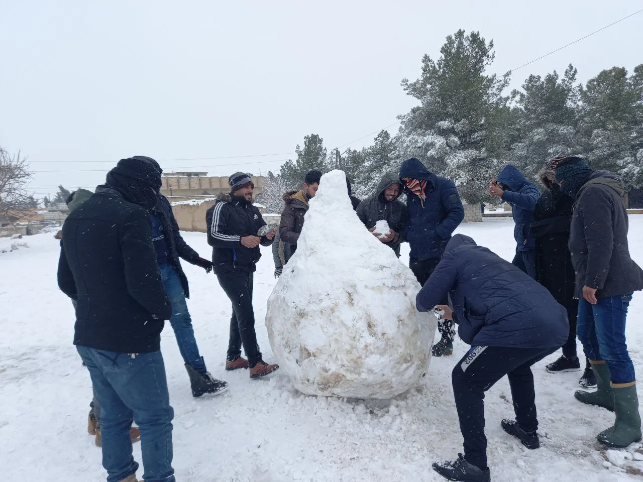 ​​​​​​​مقاطعة الحسكة ومدينة قامشلو تكتسي بالبياض