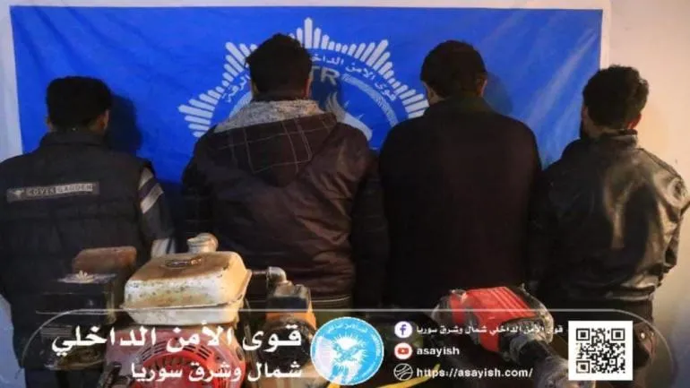 "مكافحة الجريمة" يلقي القبض على 4 لصوص في ريف الرقة