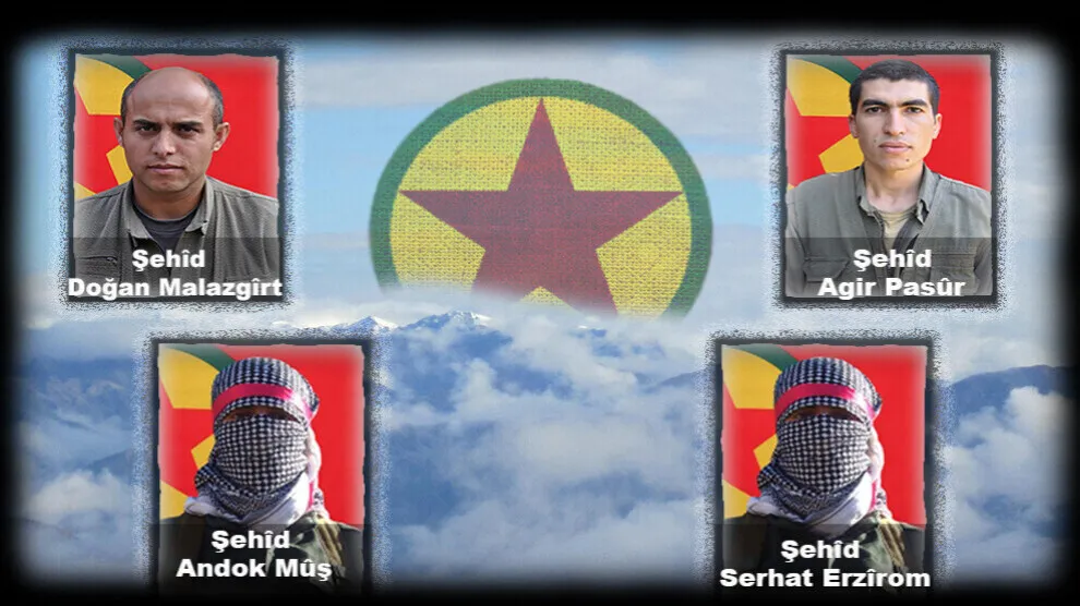 HPG تكشف سجل 4 من مقاتليها استشهدوا في أرضروم