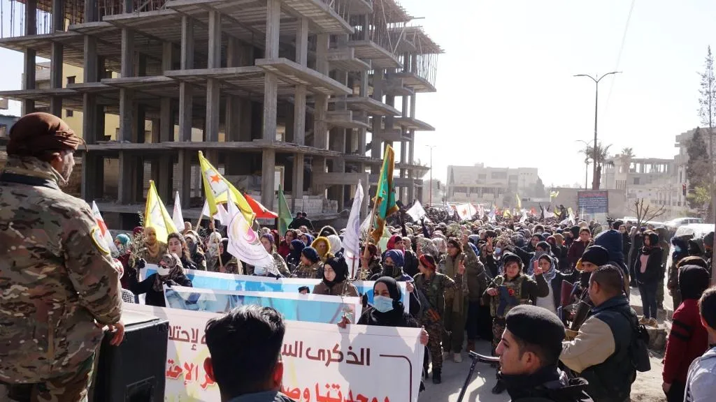 ​​​​​​​مظاهرات جماهيرية في شمال وشرق سوريا تنديداً بالهجمات على عفرين - تم التحديث