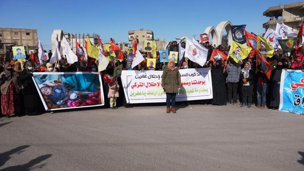 ​​​​​​​مظاهرات جماهيرية في شمال وشرق سوريا تنديداً بالهجمات على عفرين - تم التحديث