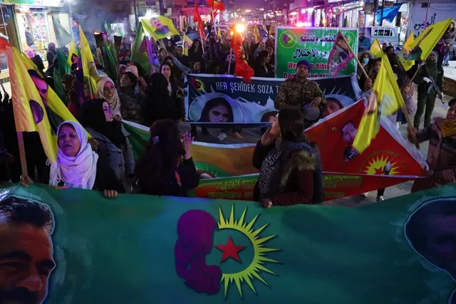 اتحاد المرأة الشابة يختتم مسيرته الراجلة في قامشلو بالإعلان عن حملة " الانتقام لدماء الشهداء"