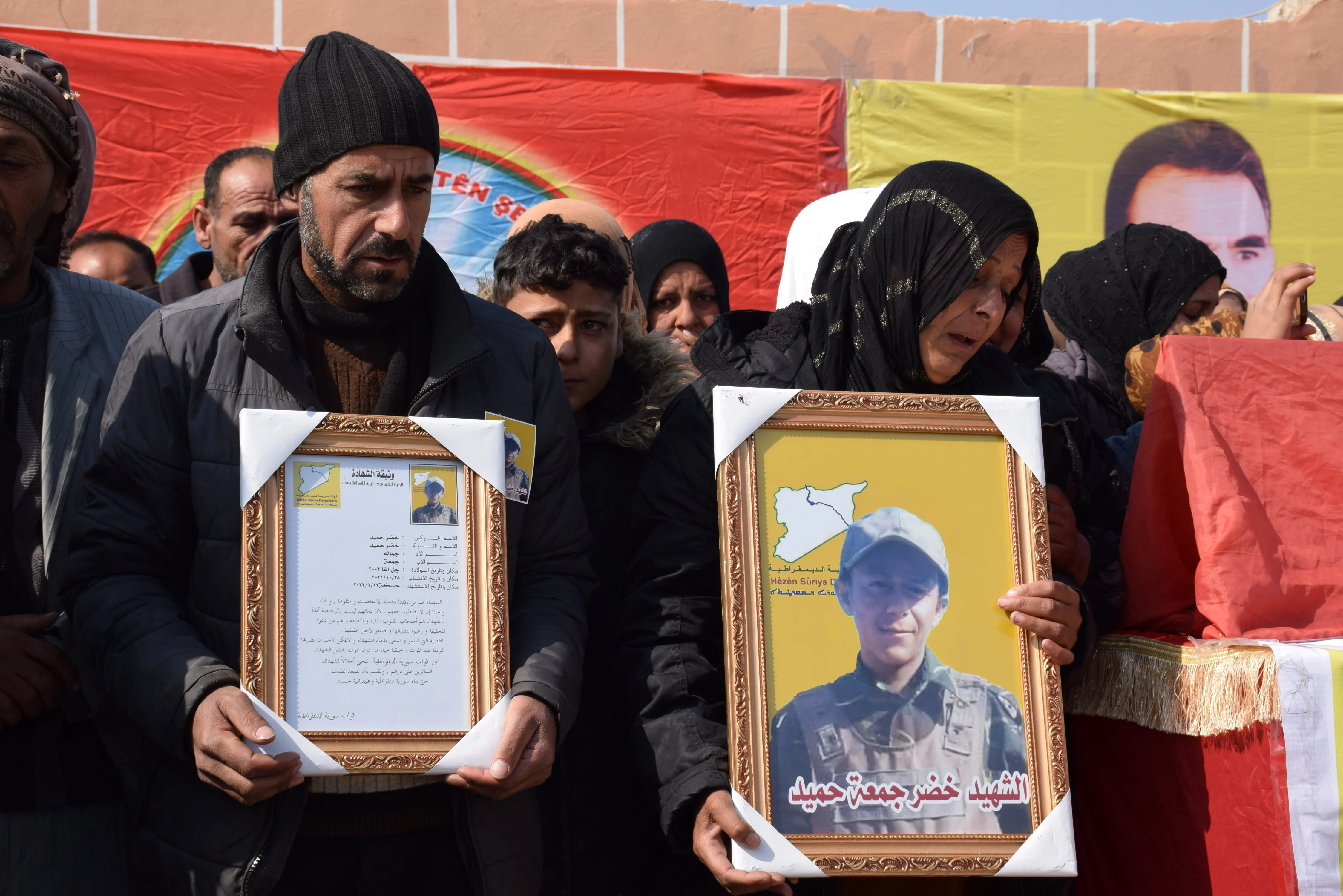 ​​​​​​​جثمان الشهيد خضر الحميد يوارى الثرى في مزار الشهيد دلشير في تربه سبيه