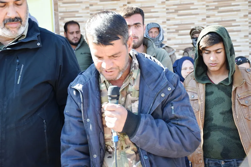 أهالي المنطقة الجنوبية للحسكة يودعون 3 من أبنائهم الشهداء في الشدادي