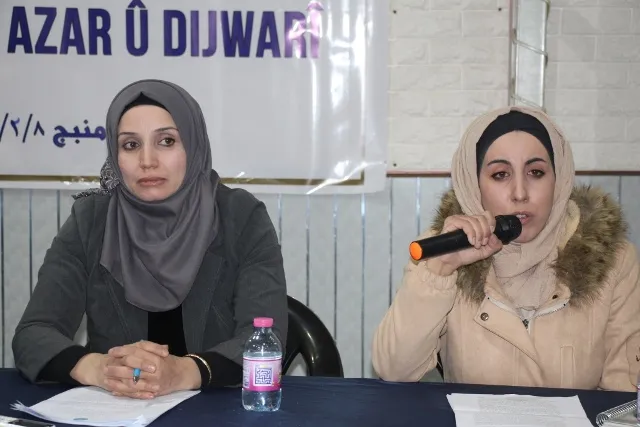 ندوة حوارية في منبج تحت شعار "واقع المرأة.. معاناة وتحدي"