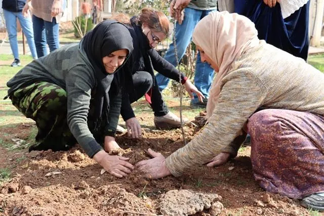 مع اقتراب اليوم العالمي للمرأة.. النساء في شمال وشرق سوريا يطلقن حملة تشجير واسعة
