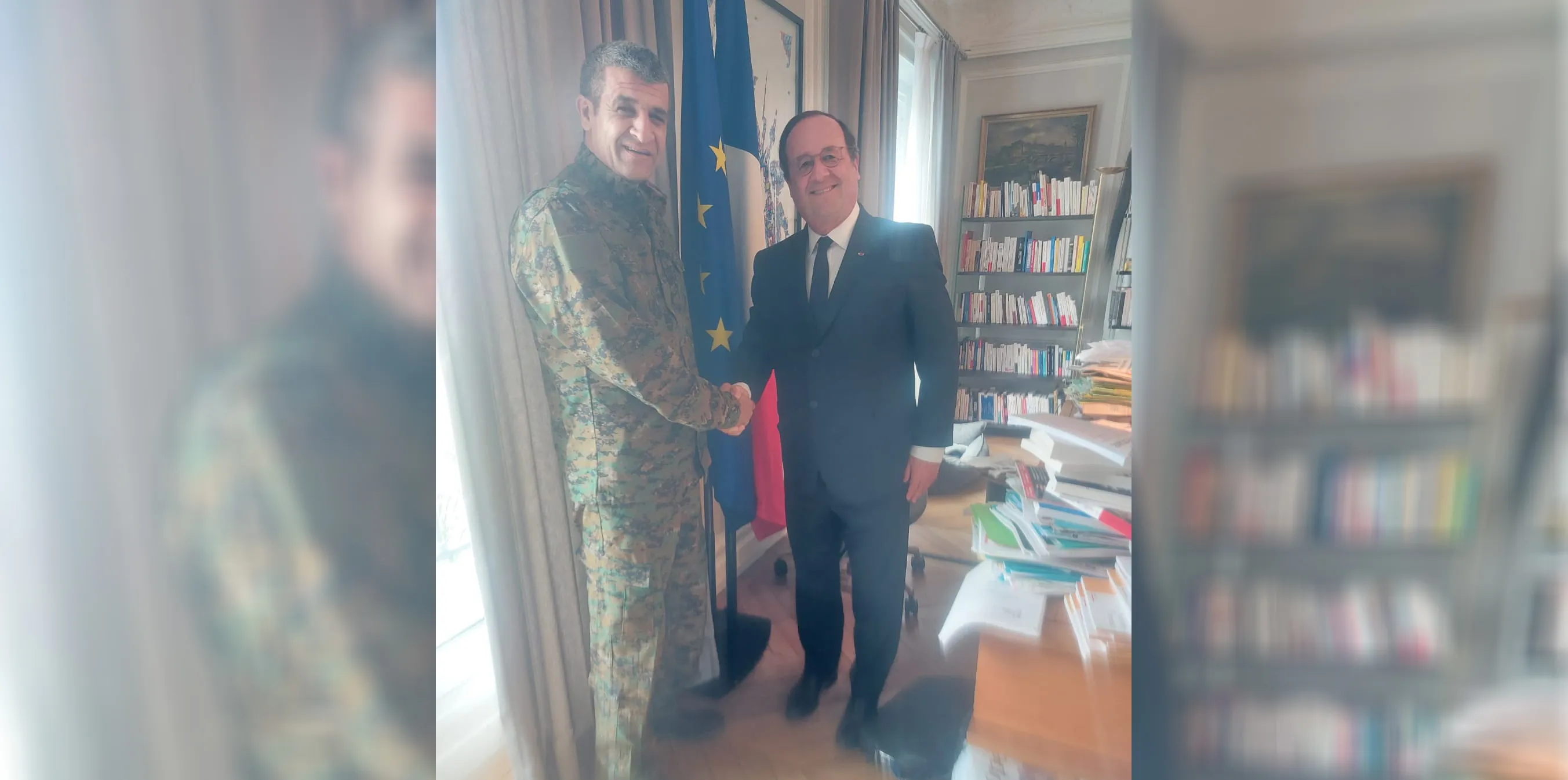 ​​​​​​​نوري محمود يلتقي فرانسوا أولاند والأخير يؤكد وقوفه إلى جانب روج آفا