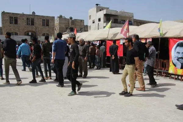 ​​​​​​​خيمة الاعتصام في مدينة منبج تستمر في يومها الثاني