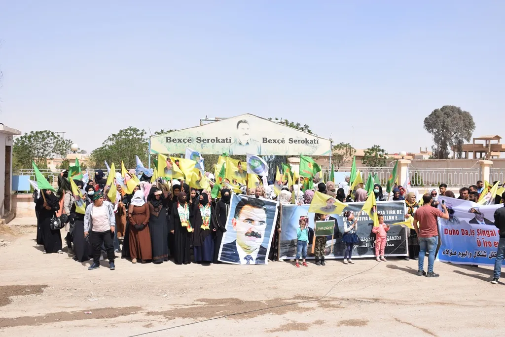 ​​​​​​​فعاليات منددة في مقاطعة الحسكة بسياسة PDK والجدار الفاصل بين شنكال وروج آفا