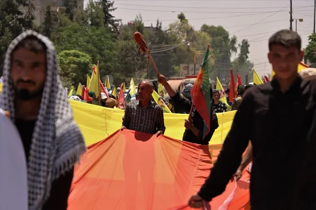 ​​​​​​​انطلاق المسيرة الراجلة من مدينة قامشلو باتجاه ناحية ديرك