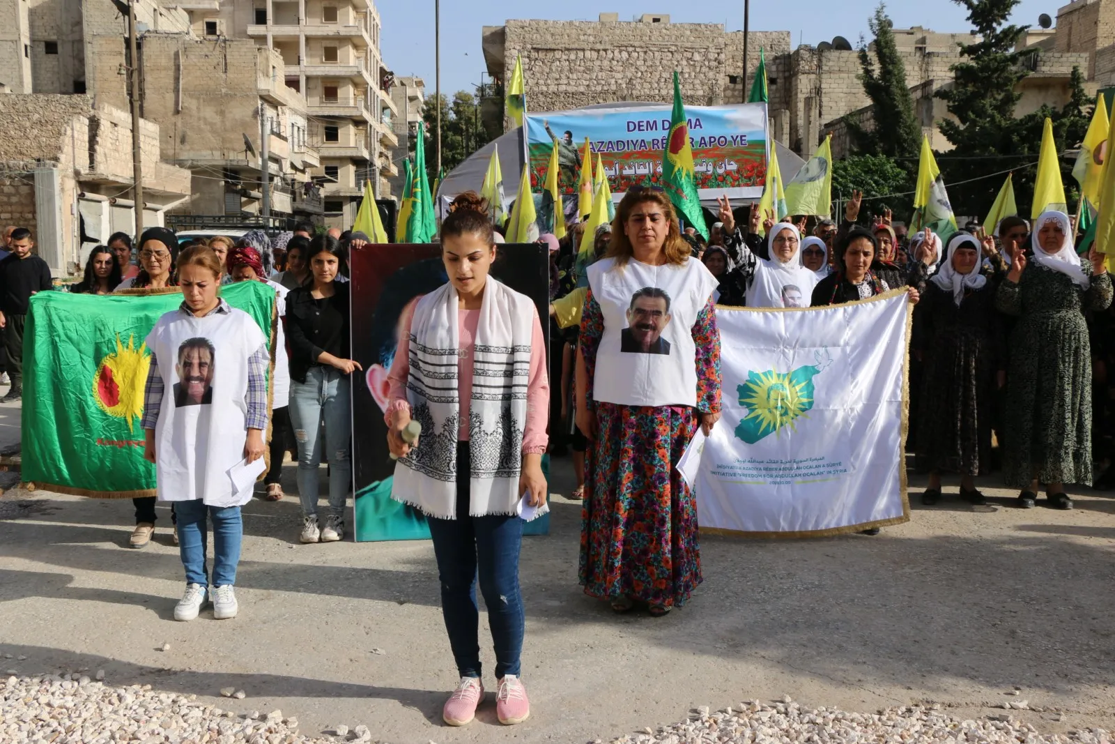 حلب...انطلاق فعالية الاعتصام للمطالبة بحرية القائد عبدالله أوجلان