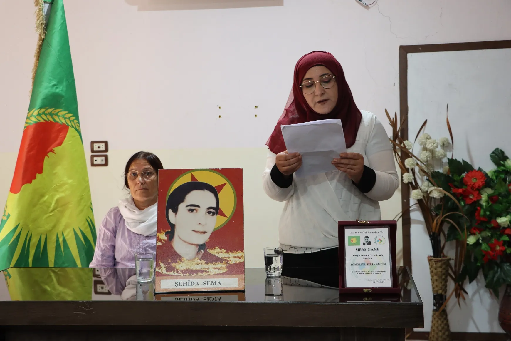 ​​​​​​​مؤتمر ستار يستذكر الشهيدة "سما يوجا" في مقاطعة قامشلو