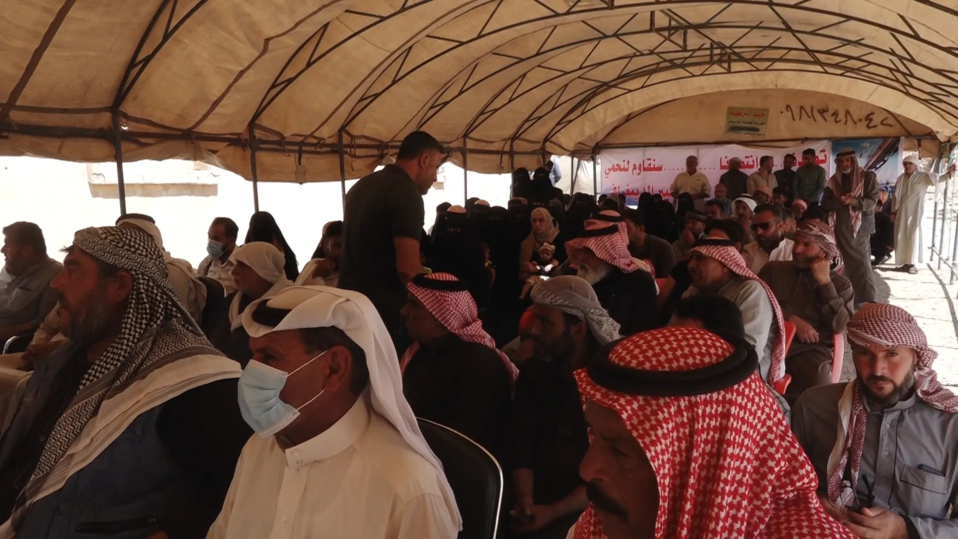 خيمة اعتصام في ريف دير الزور الشمالي رفضاً للاحتلال وتأكيداً على الوقوف في وجهه