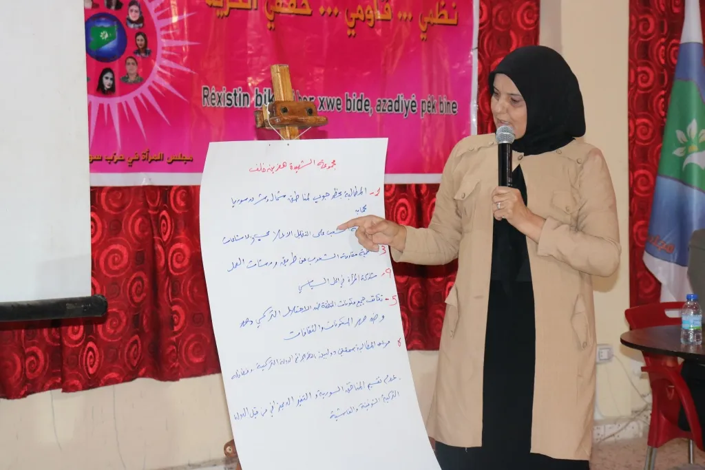"مجالس المرأة" في ختام حملتها تطالب بفرض حظر جوي على شمال وشرق سوريا