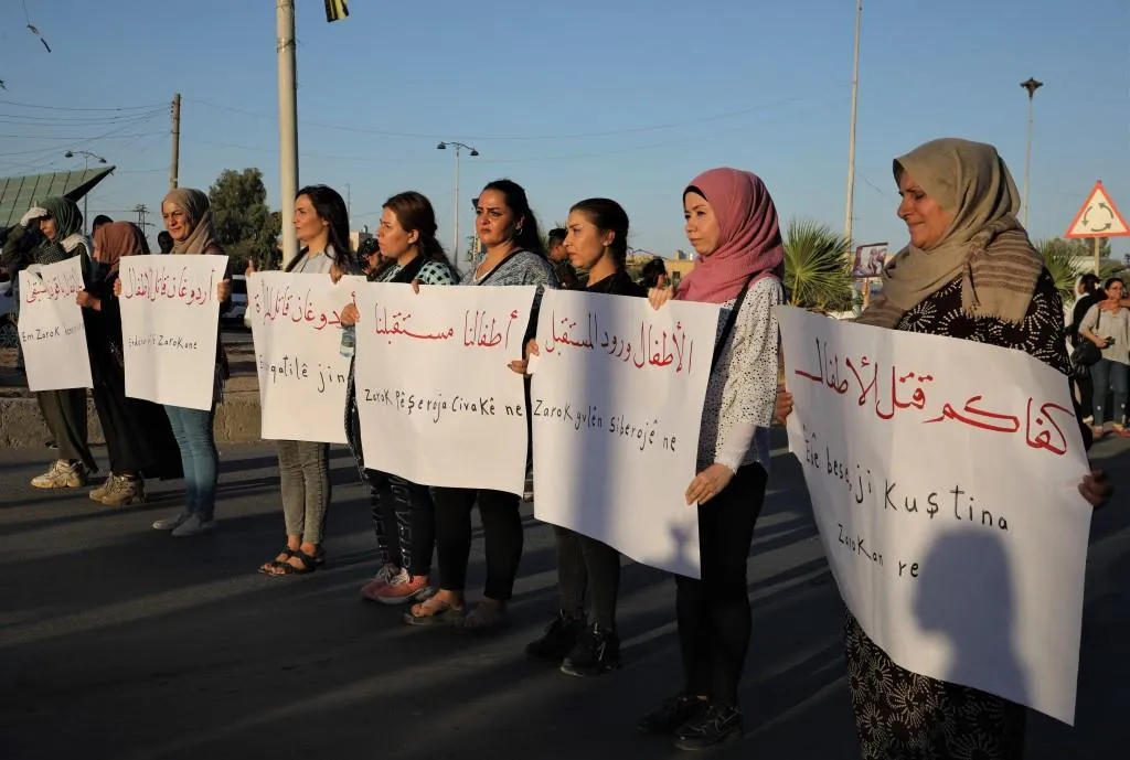 تظاهرة في الحسكة تنديداً بهجمات دولة الاحتلال التركية