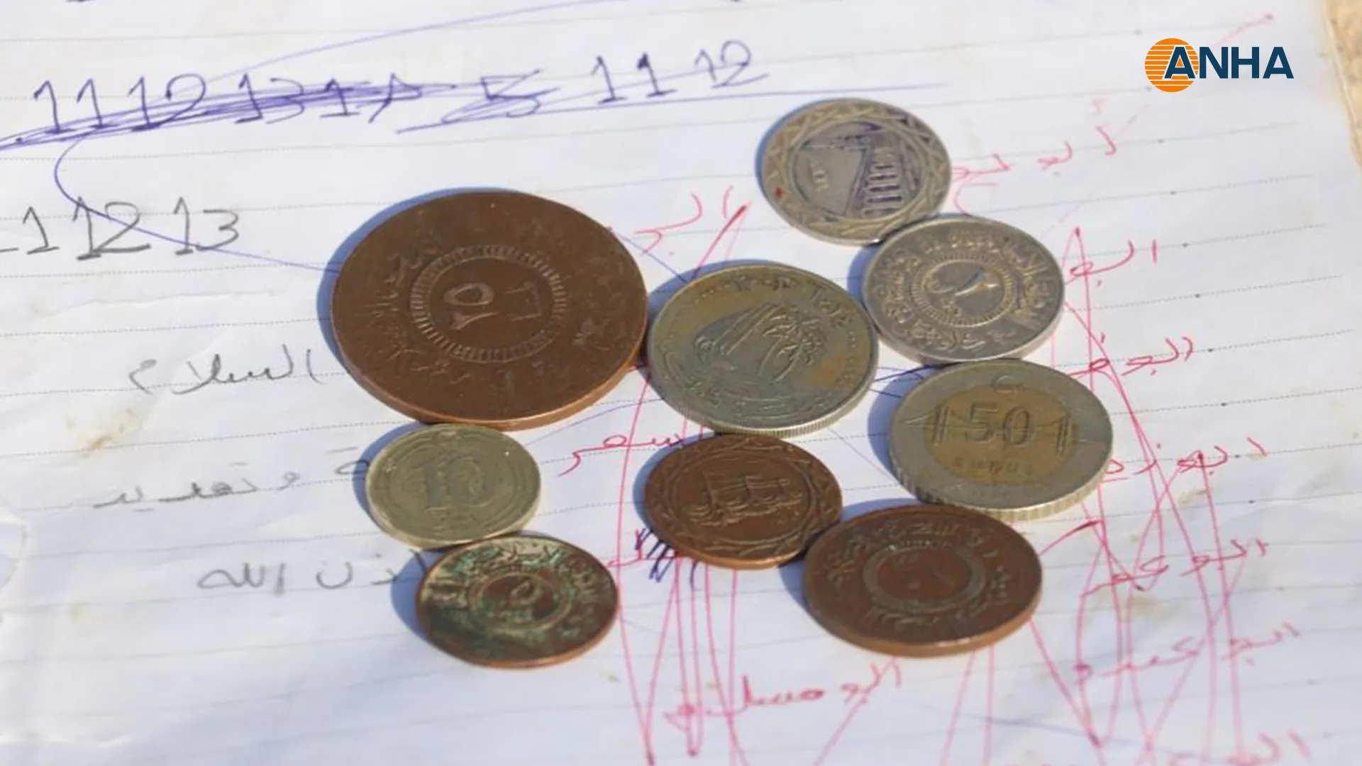 ​​​​​​​العثور على ذخيرة وقذيفة آربي جي وعملة تركية في مخيم الهول