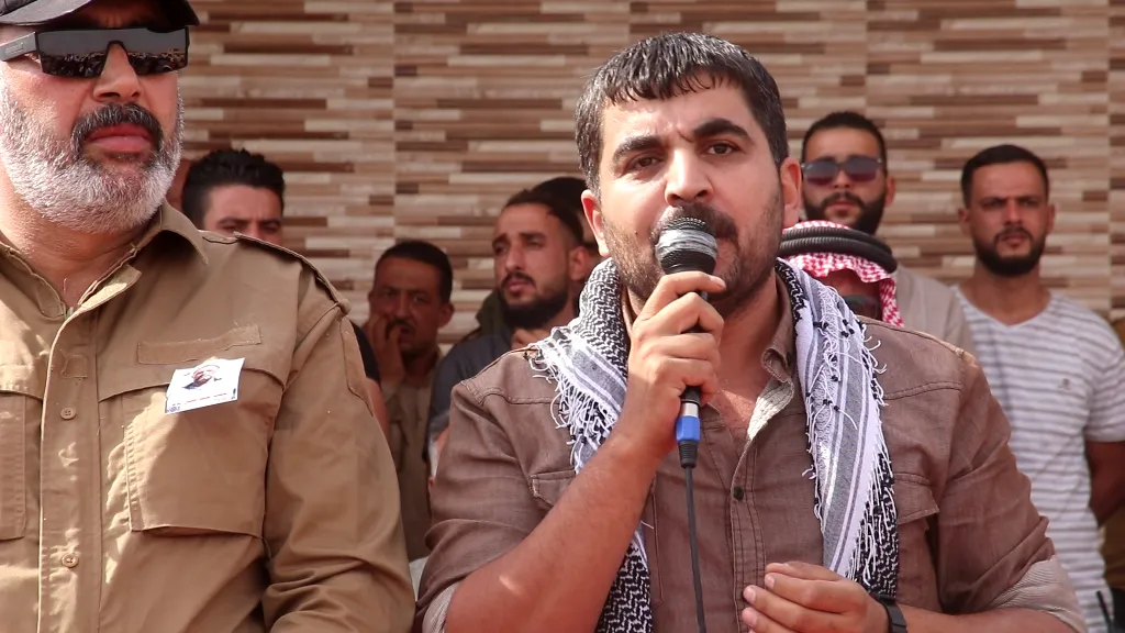​​​​​​​أهالي ناحية الشدادي يشيّعون جثمان الشهيد محمد بوزان إلى مثواه الأخير