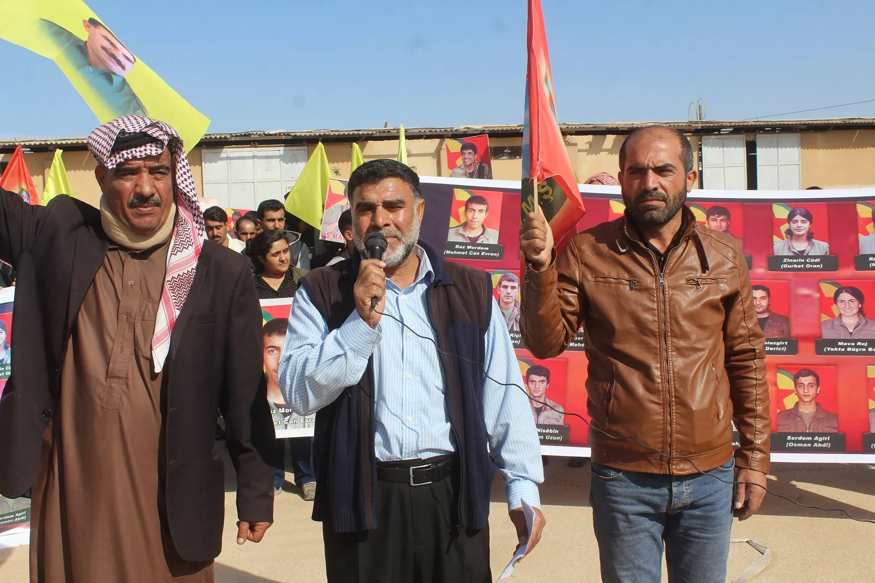 ​​​​​​​مظاهرتان حاشدتان في ديرك وتل حميس رفضاً للهجمات التركية الكيماوية