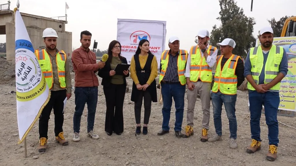 هيئة الإدارات المحلية والبيئة تباشر بمشروع ترميم جسر الرقة الجديد