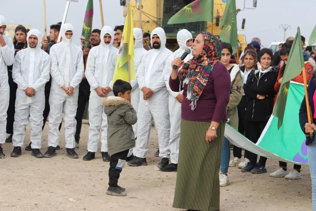 ​​​​​​​النساء والرجال في شمال وشرق سوريا ينددون بالعنف ضد المرأة