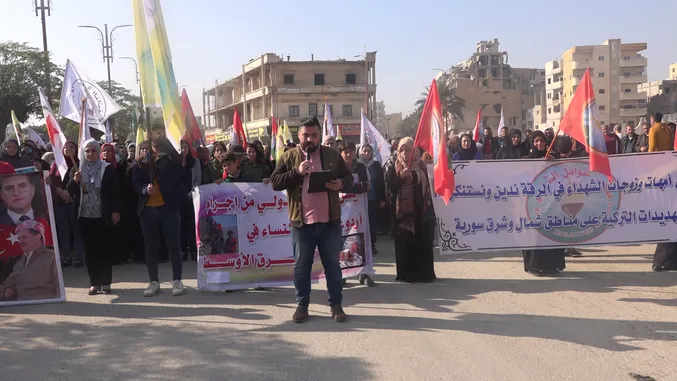 الآلاف في الرقة والطبقة ودير الزور يؤكدون وقوفهم مع قسد ضد الاحتلال