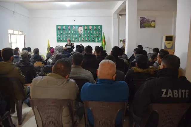 ​​​​​​​خلال محاضرات أهالي مقاطعة قامشلو يؤكدون على النضال تحت شعار " Jin,Jiyan, Azadî"