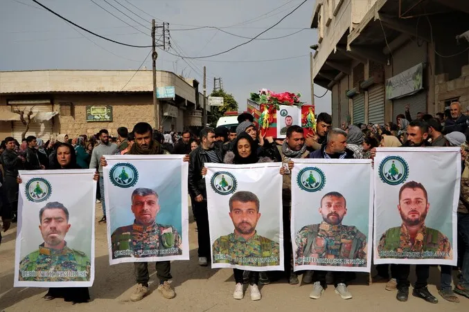 بمراسم مهيبة.. تشييع 5 شهداء من قوات تحرير عفرين