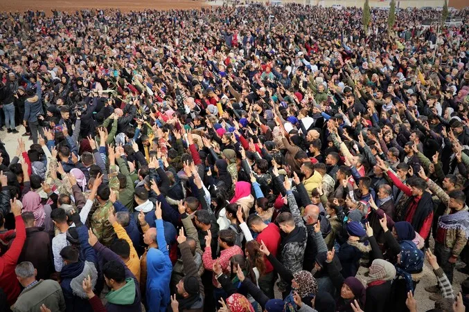 بمراسم مهيبة.. تشييع 5 شهداء من قوات تحرير عفرين