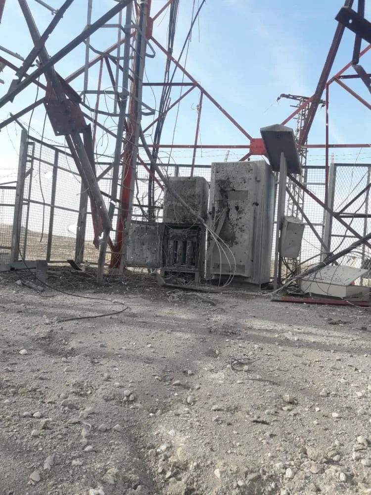 ​​​​​​​بالفيديو والصور.. الدمار الذي طال برج الاتصالات عقب قصف تركي في ريف كري سبي