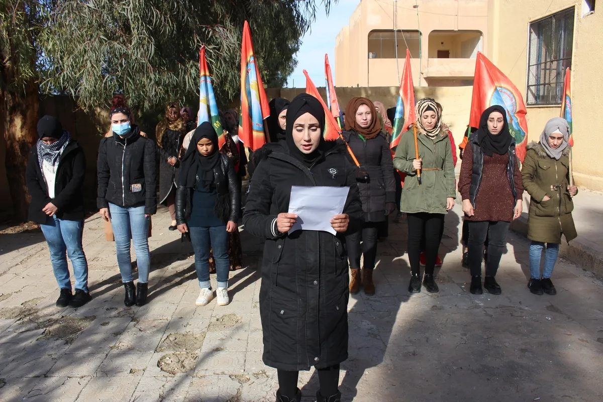 ​​​​​​​مجلس المرأة لعوائل الشهداء يندد بتدمير جيش الاحتلال لمزار شهداء سري كانيه- تم التحديث