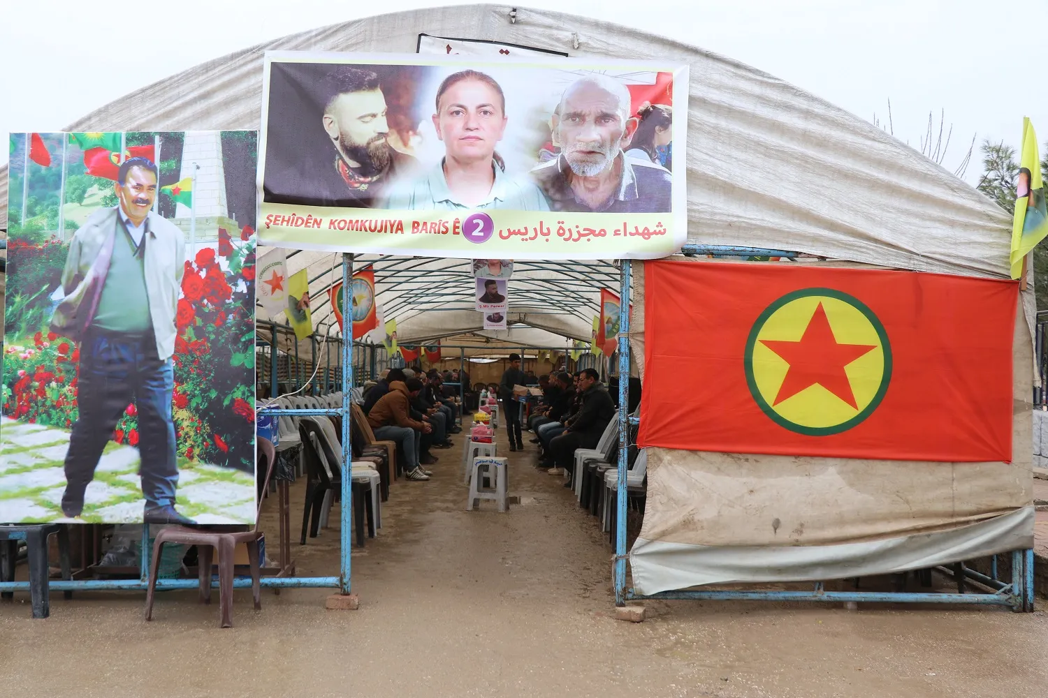 ​​​​​​​أهالي مقاطعة قامشلو خلال خيم عزاء لشهداء مجزرة باريس الثانية: سنواصل المقاومة رغم كل الهجمات