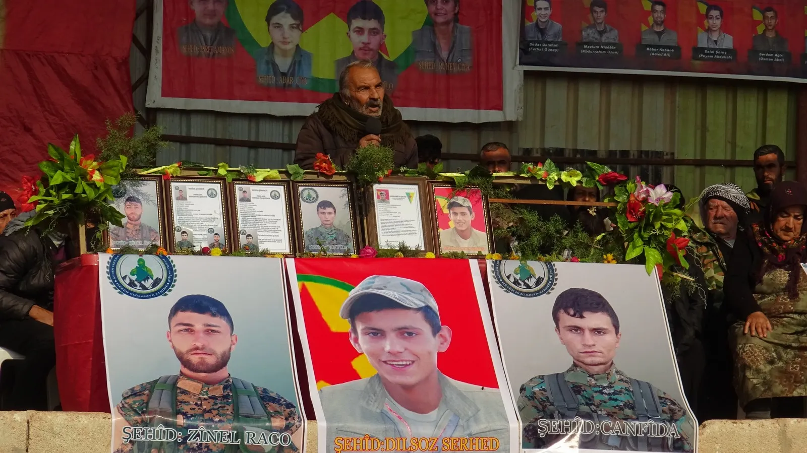 ​​​​​​​مراسم تشييع غيابية لشهيد وعزاء لشهيدين في مقاطعة الشهباء