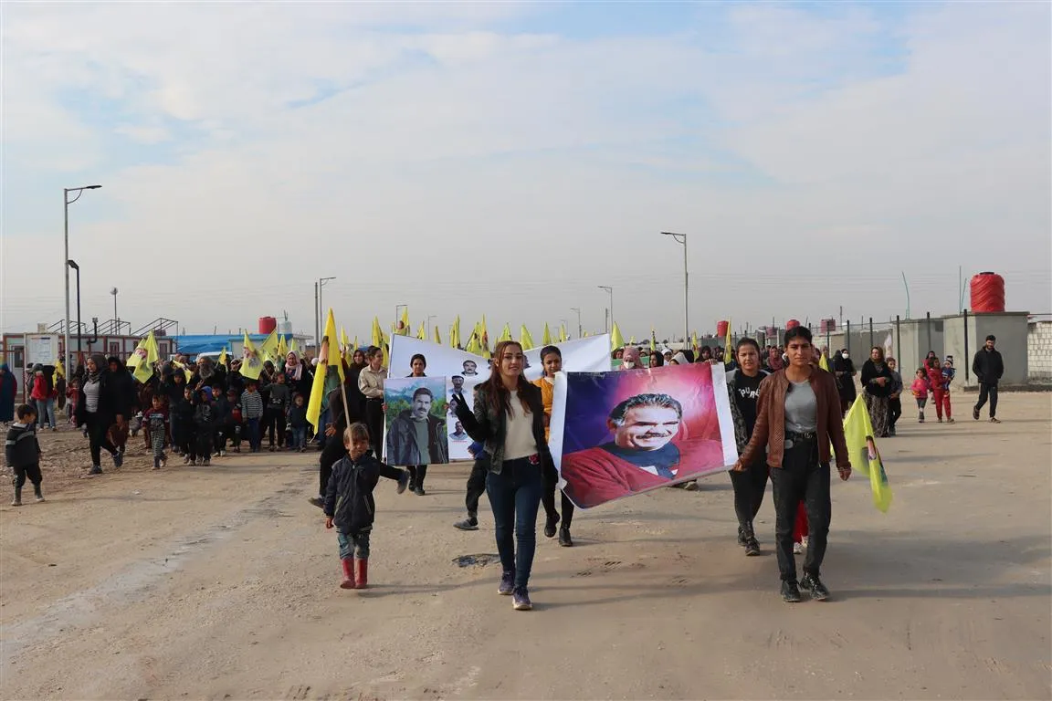 ​​​​​​​خلال مظاهرات.. أهالي إقليم الجزيرة يطالبون CPT بأداء مهامها تجاه القائد أوجلان