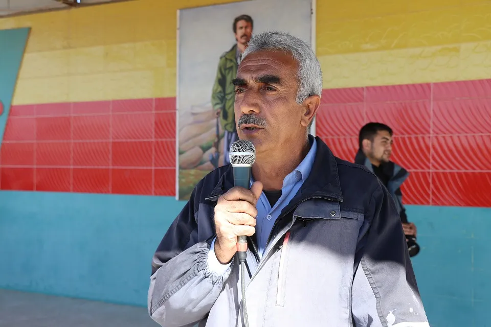 مراسم تشييع مقاتل قسد مظلوم قامشلو