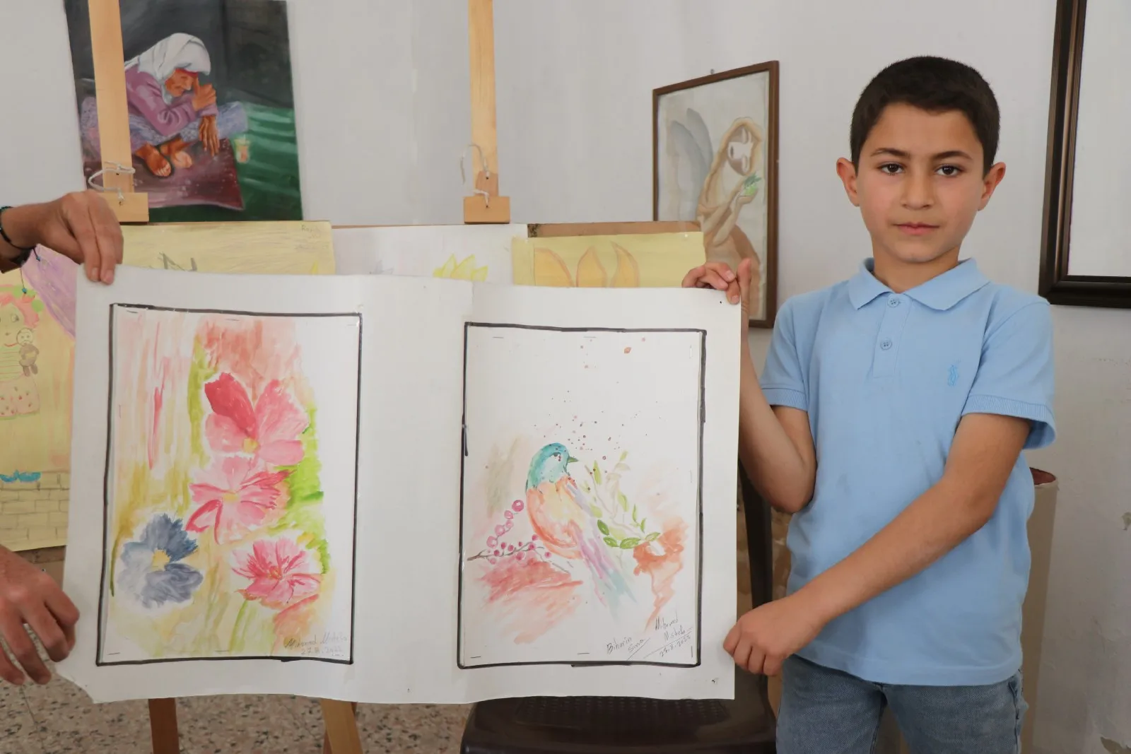 "الرسم وسيلتنا في التعبير عن شوقنا لمدينتنا عفرين"
