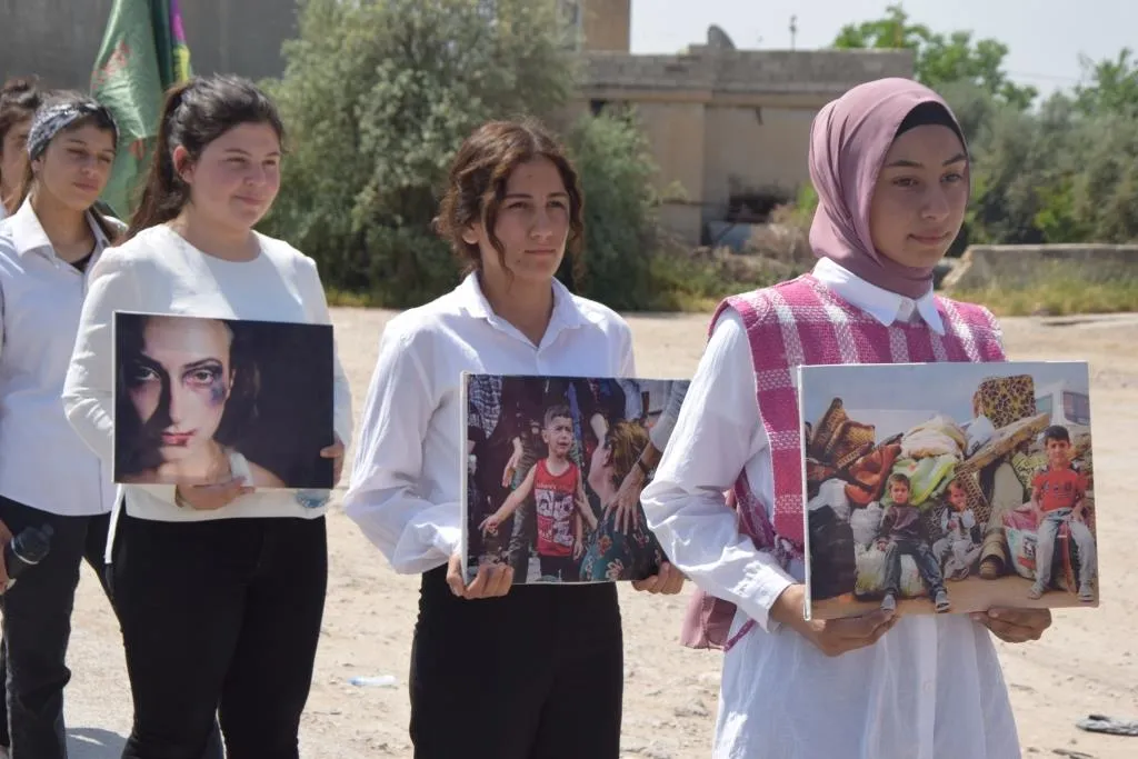 مظاهرة منددة باغتصاب طفلة في عفرين المحتلة