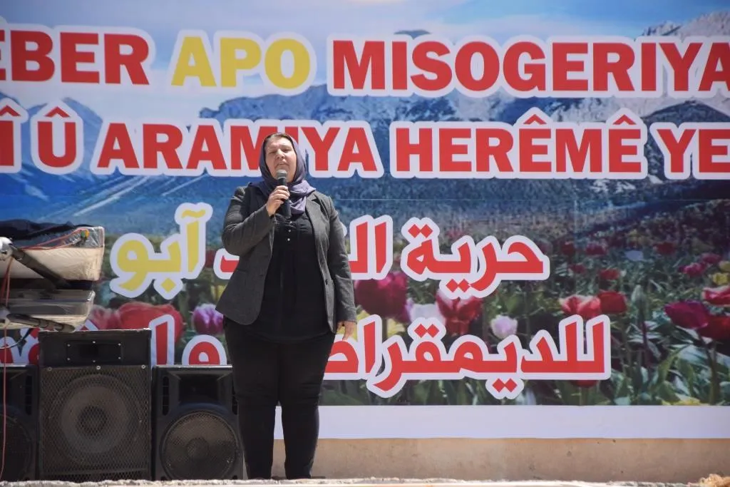 خلال فعالية كوباني الجماهيرية التأكيد على النضال لتحقيق الحرية الجسدية للقائد عبد الله أوجلان