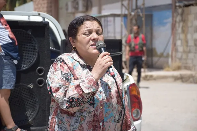 خلال مظاهرة تأكيدات على تصعيد النضال حتى تحقيق حرية القائد الجسدية