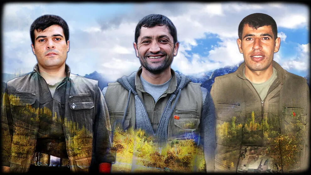 HPG​​​​​​​: رفاقنا علي شير ورشيد وآمد رمز للبطولة الفدائية الآبوجية