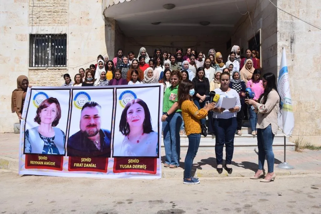 كيانات سياسية ومجتمعية ونسائية تدين المجزرة التي ارتكبها الاحتلال التركي