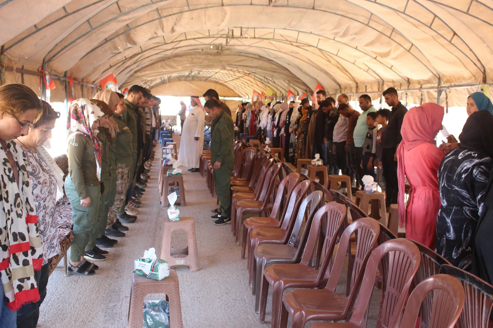 ​​​​​​​​​​​​​​​​​​​​​​​​​​"لن نتراجع عن المقاومة" رسالة أهالي تل براك تحت خيمة عزاء شهيدين