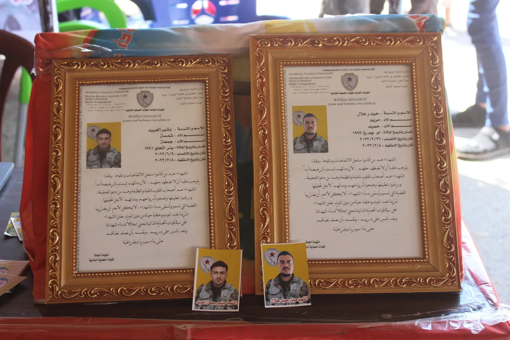 ​​​​​​​​​​​​​​​​​​​​​​​​​​"لن نتراجع عن المقاومة" رسالة أهالي تل براك تحت خيمة عزاء شهيدين