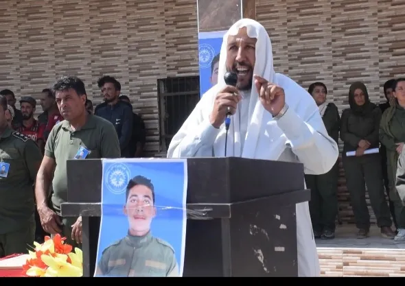 جثمان شهيد قوى الأمن الداخلي سوادي يوارى الثرى